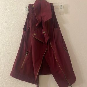 Miami Brand Vest Top; Size Small; Maroon